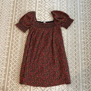 American Eagle Mini Floral Dress with Pockets Red and Black Women